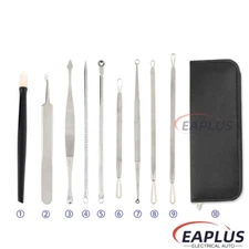 Acne Needle Blackhead Remover Pimple Blemish Comedone Extractor Tweezer Tool Kit