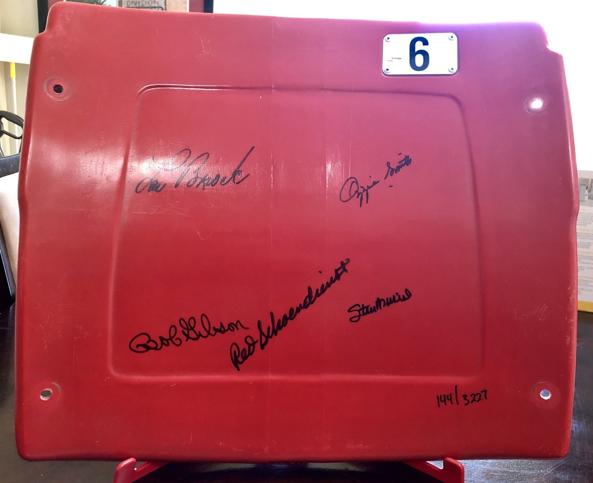 St. Louis Cardinals Signed Seatback Busch Stadium Seat Musial