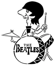 Beatles Ringo Stencil Music Rock Drummer Singer Stencils