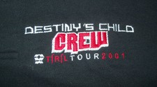 Vintage DESTINY'S CHILD MTV TLR 2001 TOUR Polo Button CREW SHIRT XL BEYONCE USA