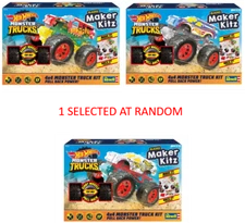 Hot Wheels Monster Truck Maker Kitz Pull Back Power Make & Race Kit New Xmas Toy