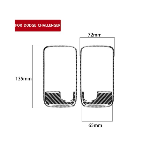 For Dodge Challenger 2008-14 Carbon Fiber Interior Door Handle Panel Cover Trim - Picture 3 of 6