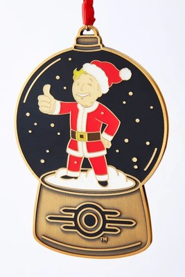 Fallout 4 76 New Vegas Santa Vault Boy Snow Globe Christmas Holiday Ornament