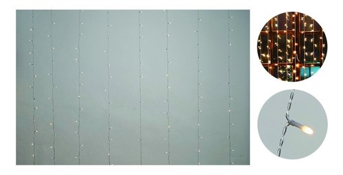 CATENA 600 LUCI LED BIANCO CALDO MODELLO A TENDA MAURER CASCATA - Foto 2 di 4