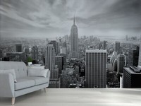 Nice Wall Fototapete New York Skyline Schwarz 254X183Cm Papier Matt