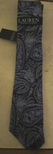Ralph Lauren Navy Paisley Tie New