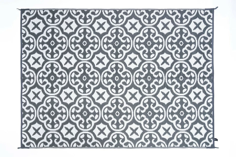 200 x 270cm Lisboa Grey/White Outdoor Plastic Rug/Mat Waterproof - image 3 of 4