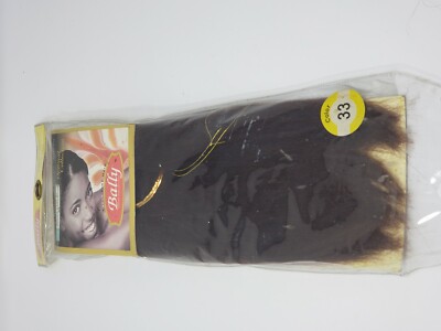Bally Tress Collection 100% Human Hair Minky Yaki-8'' Color 33 Tangle Free