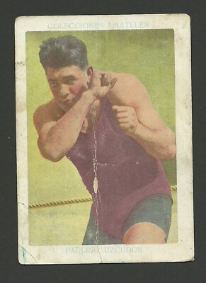 Paulino Uzcudun Boxing Boxer 1930s Chocolate Amatller Spanish Card #19