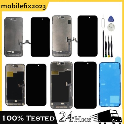 USA For iPhone 15 Plus 15 Pro Max Display LCD Touch Screen Frame Digitizer +Tool