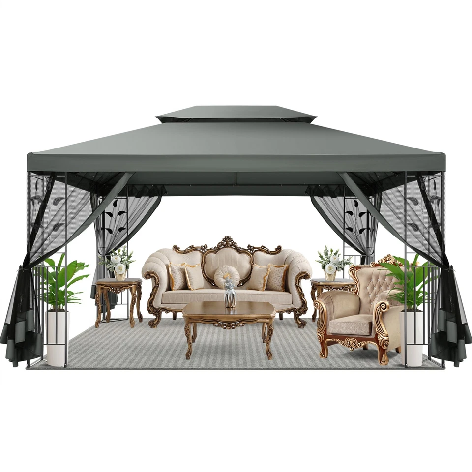 Pop up Gazebo 10X13 Outdoor Canopy Tent with Mosquito Netting for Patio Garden\ - Image 3 of 4