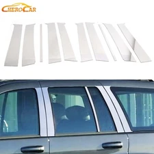 10pcs Window Pillar Post Cover Trim Decor for Jeep Grand Cherokee 2007-09 Chrome
