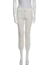 Nili Lotan Jenna Military Pants Women's 2 Eggshell White Cargo Cinched Leg 395