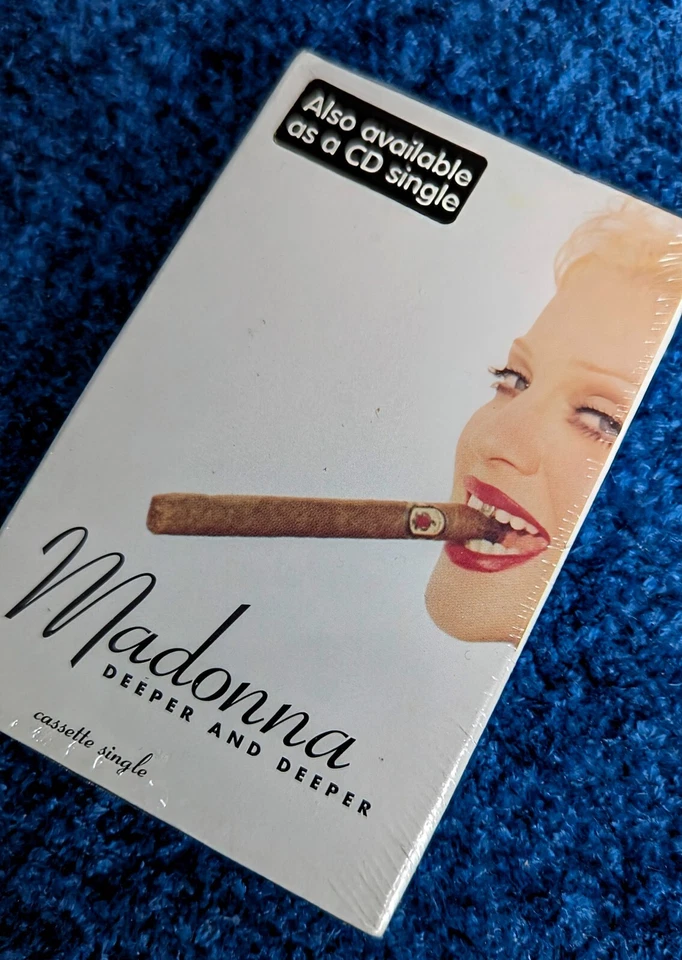 MADONNA SEALED DEEPER AND DEEPER CASSETTE SINGLE TAPE US 1992 Promo Hype Erotica - Image 3 of 4