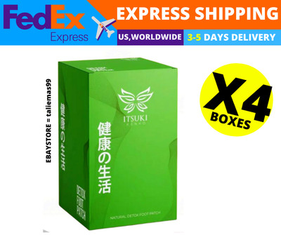 4 X Itsuki Kenko Natural Detox Foot Patch 50 Sachets Herbal Cleansing