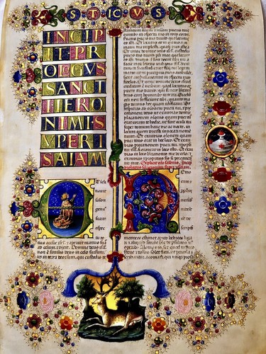 Bible Borso d’este Vol ii Folio.Embellished in Genuine 24kt Gold leaf 12x16 in - Bild 4 von 7