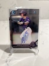 2022 Bowman Chrome 1st Warming Bernabel Auto Rockies RC