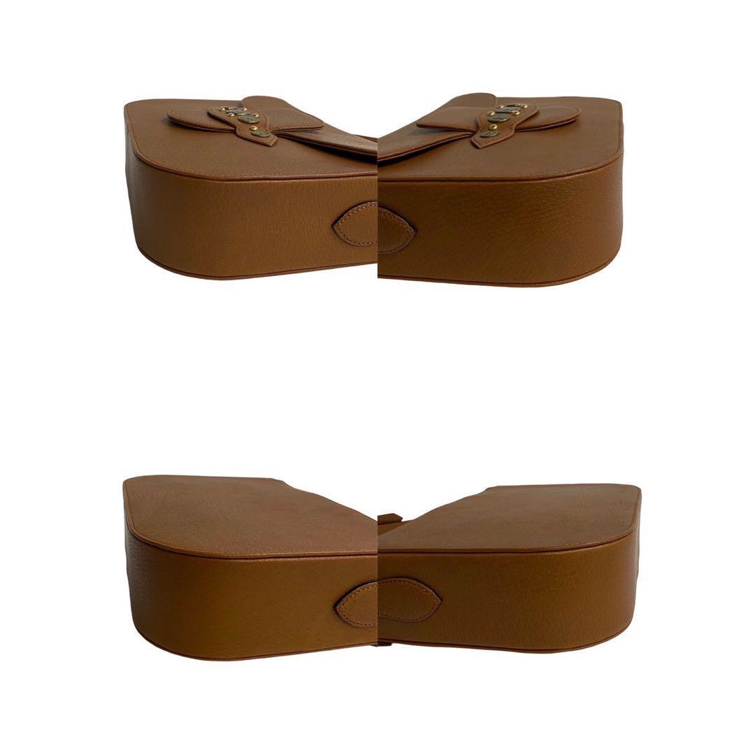 Borsa a tracolla VINTAGE YSL YVES SAINT LAURENT in pelle marrone dal Giappone