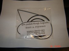 Bell  Howell 253A Projector Belts, 2 Wire belts, 2 Rubber Belts,4 Belt Set /Kit