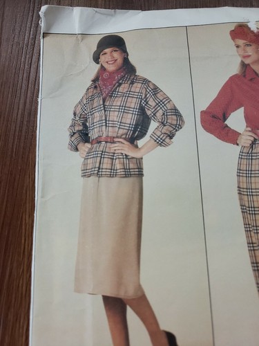 WOMENS UNCUT VOGUE 0995 Pattern BLOUSE HIgh Waist PANTS JACKET SKIRT 14-18 - Bild 3 von 8