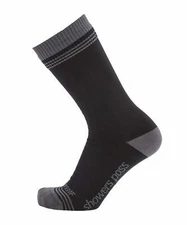 Crosspoint Waterproof Crew Socks Black/Grey by Showers Pass
