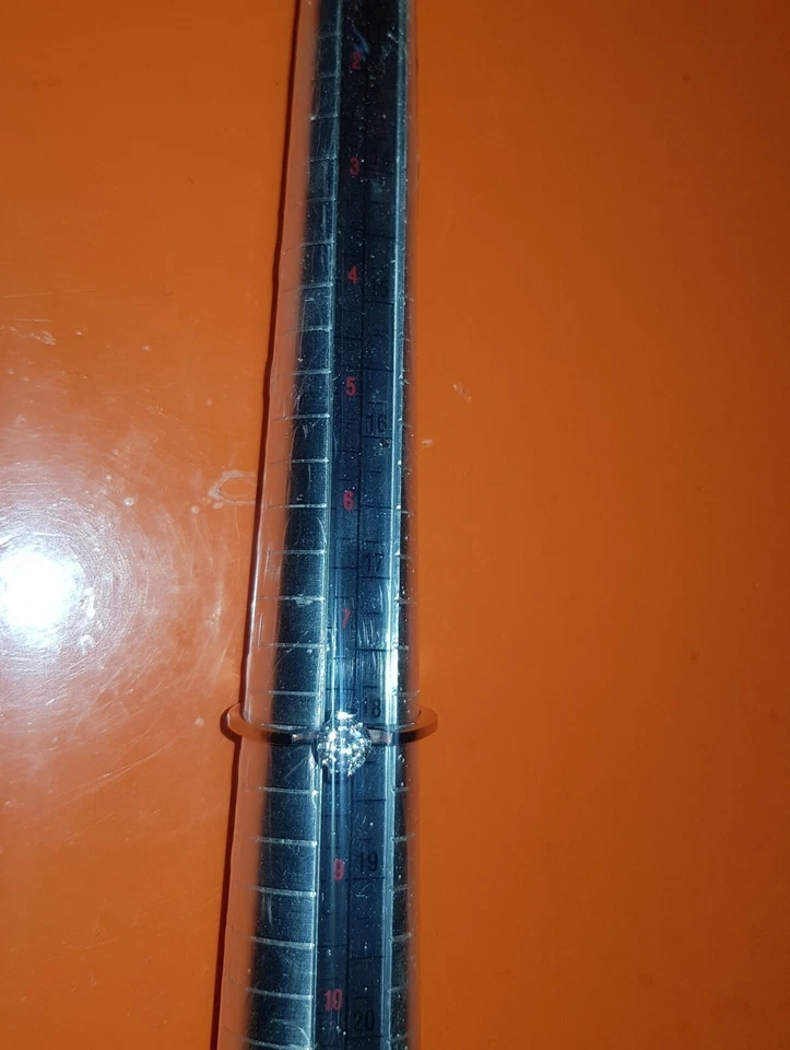 Anello solitario gold ring oro bianco 750 18Kt - Immagine 2 di 3