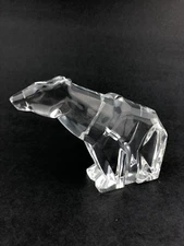 Rare Arnolfo di Cambio Italian Crystal Polar Bear Sculpture Signed