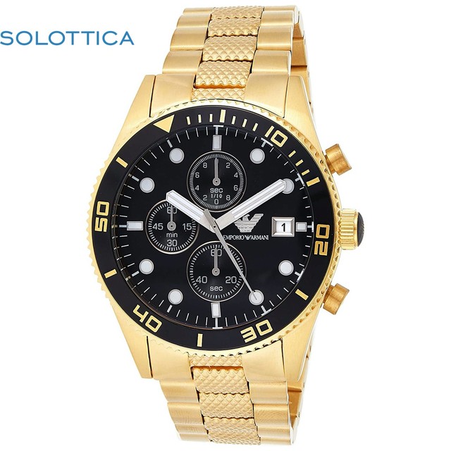 armani gold watch mens