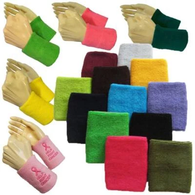 COUVER Premium Quality 4" or 2.5" Tall Wrist Sweatband (1Pair)