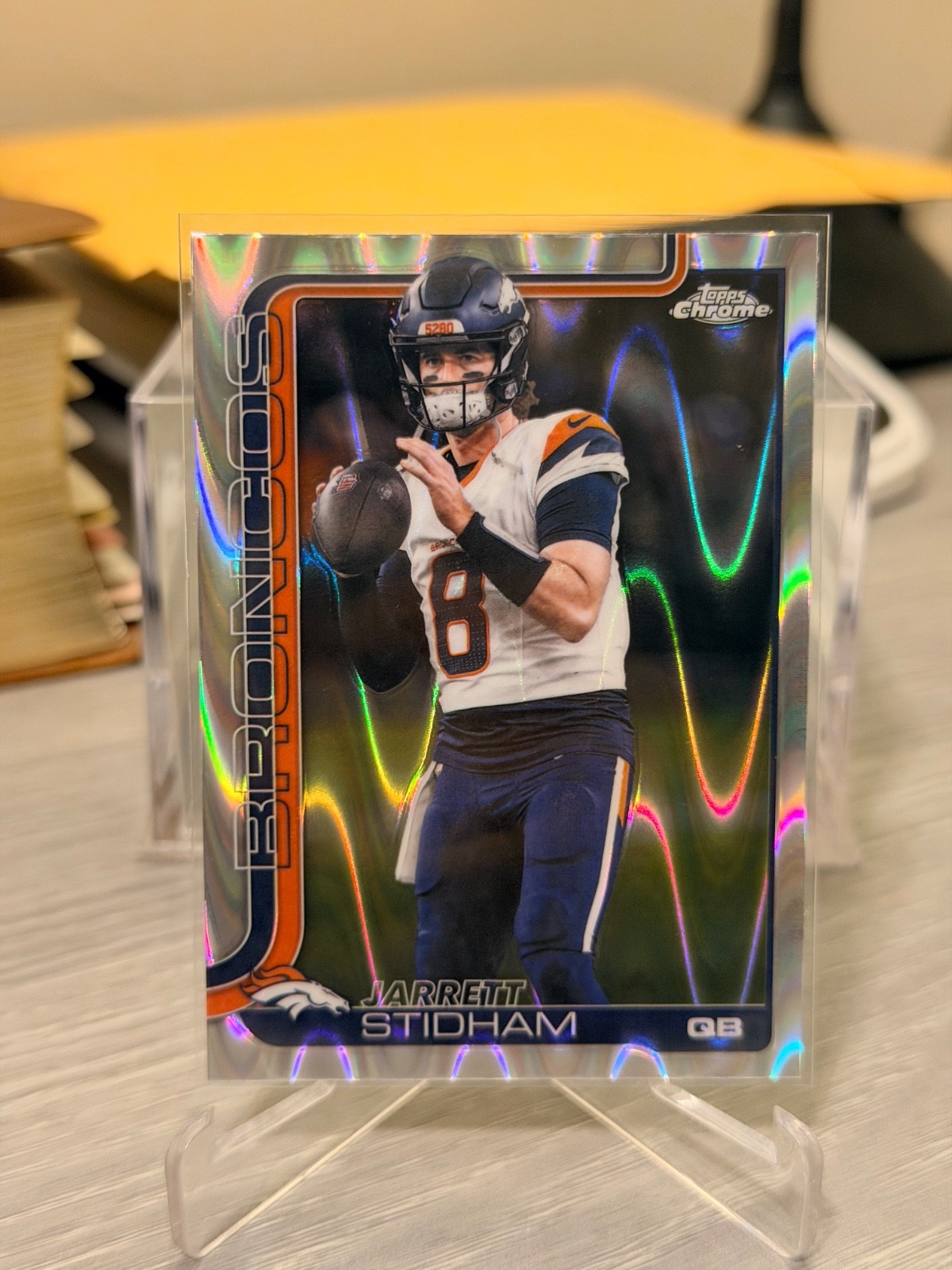2025 Topps Chrome - Jarrett Stidham #89 RayWave Refractor