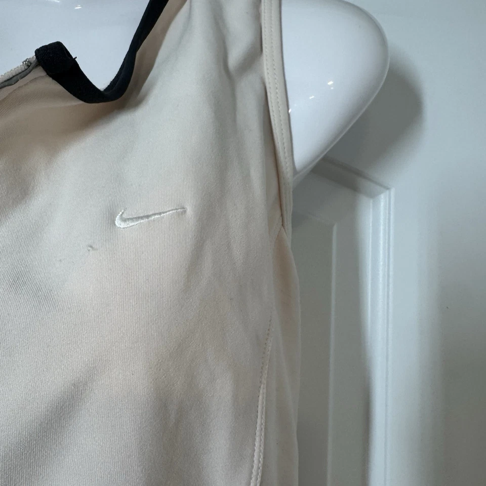 Nike Dri Fit Top Sin Mangas Para Mujer XL Rosa 1/4 Cremallera Sujetador Deportivo Integrado Correr Gimnasio Foto 4 de 4