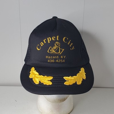 Carpet City Mesh Trucker Hat Men's Black Gold Scrambled Eggs Hazard Kentucky Cap