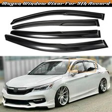For 2013-2017 Honda Accord Jdm Wavy Mugen Window Visor Rain Guard Vent 4 Pcs For 2013-2017 Honda Accord Jdm Wavy Mugen Window Visor Rain Guard Vent 4 Pcs