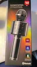 Art and Sound Showstopper Karaoke Microphone Bluetooth Onboard Controls Recharg