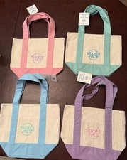 Trader Joe's Mini Pastel Canvas Tote Bags Set of 4 Easter Colors 2026 Limited.
