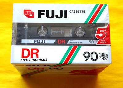 5x FUJI DR 90 Cassette Tapes 1985-1987 + OVP + SEALED +