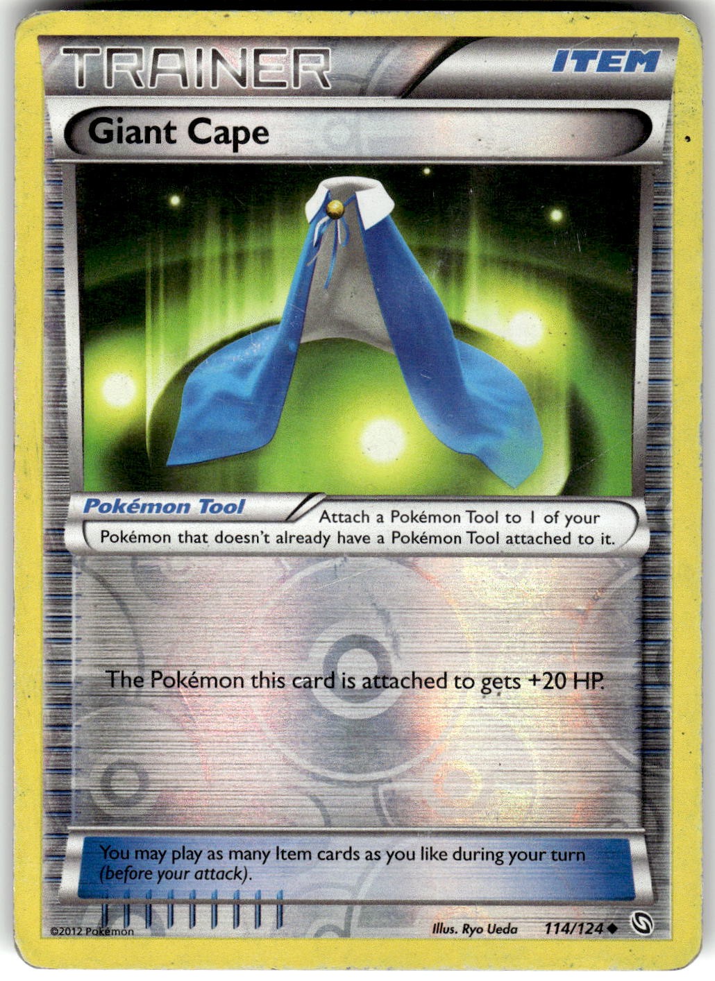 Giant Cape Reverse Holo 114/124 Dragons Exalted Pokemon HP Fast Ship