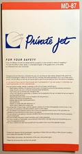Private Jet Expeditions MD-87 Safety Card - 1993