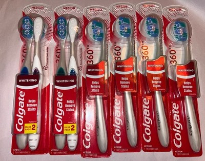 Whitening Toothbrush 360 Optic White. Medium . 8 Count