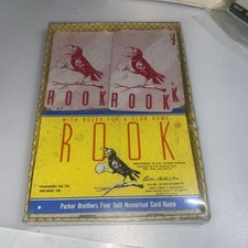 Vintage Parker Brothers Rook Card Game Complete 57 Cards Rule Book 1950s USA