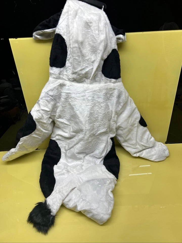 Nuevo disfraz de vaca de Halloween blanco y negro para bebé talla 0-9 meses con capucha Foto 4 de 4