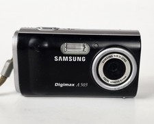Samsung Digimax A503 Digital Camera 5.0 Megapixels w/ SD Card  Tested  Works 