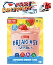 Carnation Breakfast Essentials Nutritional Drink Mix, Strawberry Sensation 10 ct