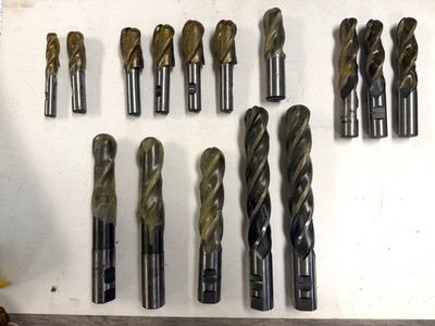 Misc Sized HSS Ball Nose Endmills Lot Listing - Item 5250