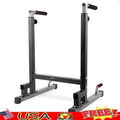 Versatile Adjustable Dip Stand Pull-ups Push-ups Leg Raises Home Gym Fitness New