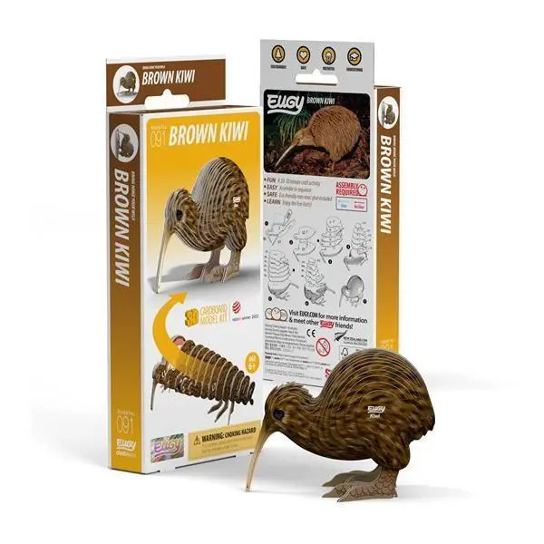 Eugy - 3D Bastelset Brauner Kiwi - Image 6