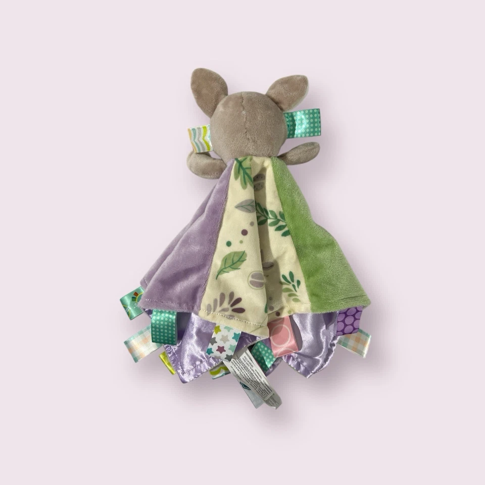 Taggies Ciervo Flora Fawn Bebé Lovey Lovie Manta de Seguridad Caracoles Púrpura Verde Foto 2 de 4