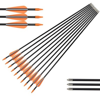 Archery Practice Fiberglass Arrows 30 Inch Target Shooting 30inch 12PCS