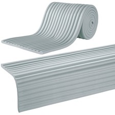 8" Wide Fireplace Edge Cushion 13.1FT Foam Baby Proofing Pad Gray Hearth Guard