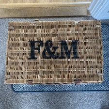 Fortnum and Mason F&M Wicker Hamper Basket - 52cm x 35cm x 25cm